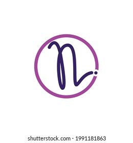 Letras iniciales N vectores de diseño de logotipo únicos