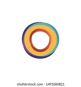 Initials letters O logo design vectors modern colorful