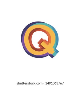 Initials letters Q logo design vectors modern colorful