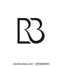 Initials Letters RB Simple Logo Design 