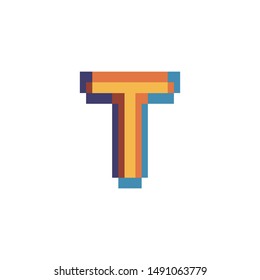 Initials letters T logo design vectors modern colorful