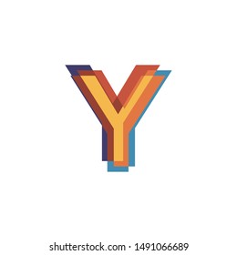 Initials letters Y logo design vectors modern colorful