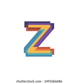 Initials letters Z logo design vectors modern colorful