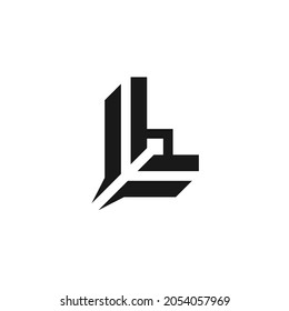 Initials LL Arrow Design Concept Skyrockets Up, Signs of Growth Symbols, Simple Icon Style Abstract Minimalist