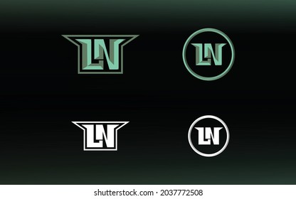 Initials LN logo with a bright color is suitable for E sports teams and others