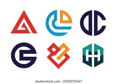 Ilustración en negrita del logotipo de las iniciales para una identidad de marca impactante y memorable
