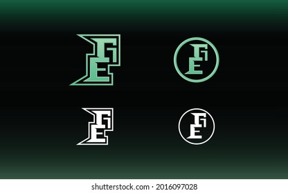 Initials EG logo with a bright color is suitable for E sports teams and others