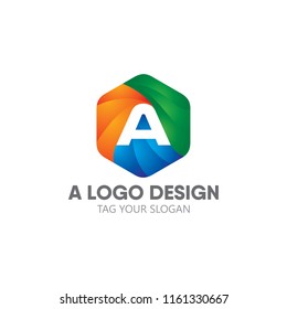 Initials A Logo Creative Template Sign Vector