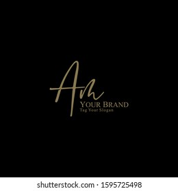Initials Am Logo Creative Template Sign Vector