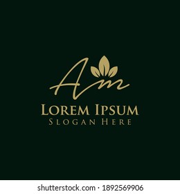 Initials Am Logo Creative Template Sign Vector