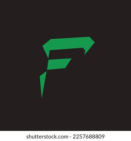 Initials logo F green for apparel outdoor modern