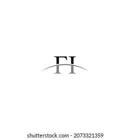 Initialen Logo FI kreative Illustration Design