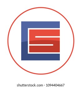 initials logo icon in a square shape with a combination of letters C & S
