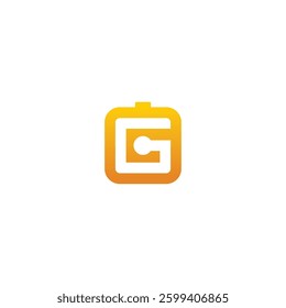 initials logo icon type G element technology