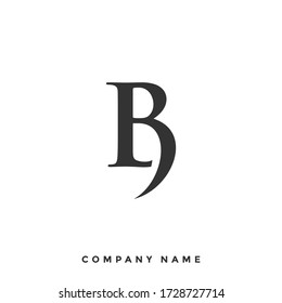 the initials logo letter b is elegant