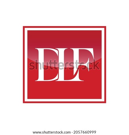 Initials logo letter DLF. modern classic design and clean style. wrapped in boxes to be elegant and luxurious.