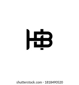 Buchstaben H und B mit Logo-Buchstaben - Vektorgrafik
