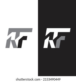 Initial Logo Letter RF, modern und minimalistisch