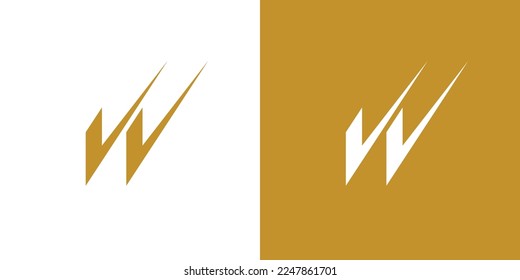 The initials logo letter W is elegant and luxurious design