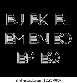 Initials logo letters