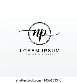 Initials logo with a minimal and simple style