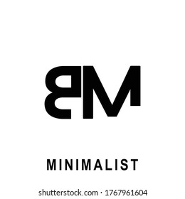 logotipo diseño creativo minimalista vector BM