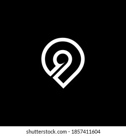 initials A logo on a clean black background