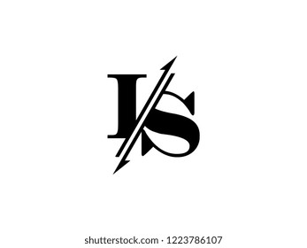 IS initials logo sliced