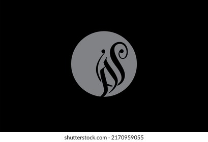 logotipo de iniciales. adecuado para el negocio del maquillaje artístico