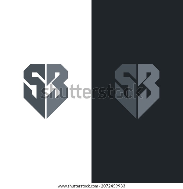 Initials logo vector letter SB. modern and clean
bold design