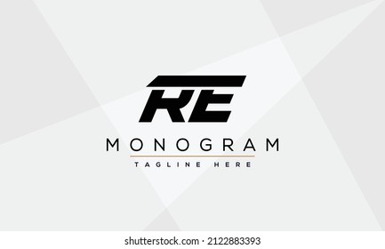 RE initials logo vector monogram modern simple combination concepts