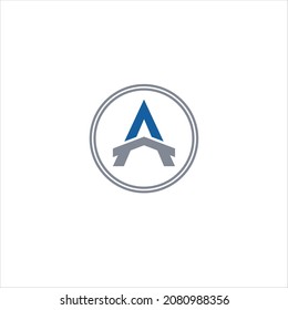 initials a logo vector template up