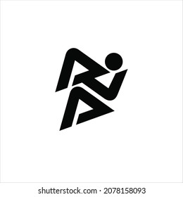 initials a logo vector template sprint