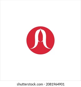 initials a logo vector template woman