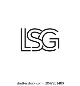 Initials LSG in Line Art Style für die Inspiration von Logo-Designs