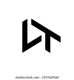 Letras alfabéticas logotipo de icono de monograma LT