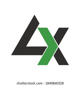 Initialen LX Logo-Design für das Unternehmensgeschäft