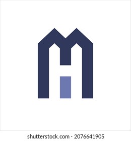 Initials M H Vector Templates Home