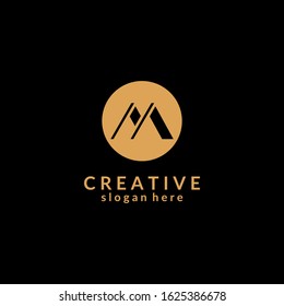 Initials M Logo Creative Template Sign Vector