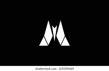  Initials M logo design. Initial Letter Logo. 