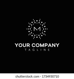 The initials M logo is simple and modern#1