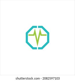 Initials M LOGO VECTOR TEMPLATE CARE
