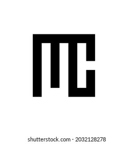 iniciales diseños de logotipo MC vector