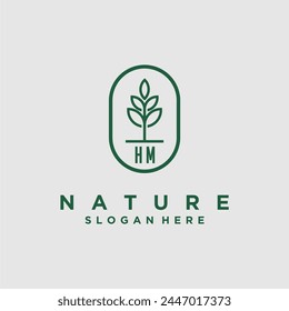 Vectores de diseño de logotipo de naturaleza minimalista