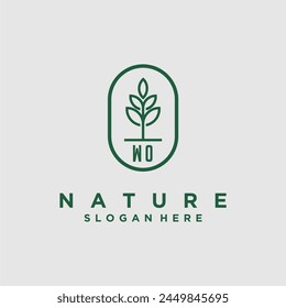 Initialen minimalistische Natur Logo Design Vektorgrafiken