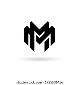 Initials MM Logo Creative Template Sign Vector