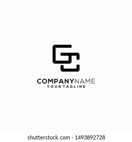 Initialen des modernen schwarz-weißem GS/cg-Logo