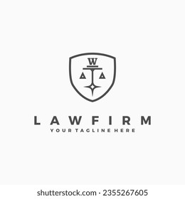 Initials Modern Law Firm Logo Design