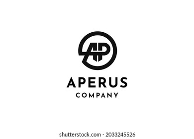 Iniciales Inspiración vectorial de diseño de logotipo AP carta moderna.