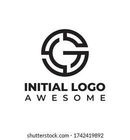 the initials modern logo for your company's brand.